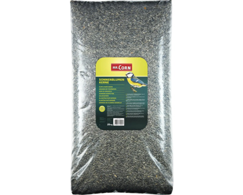 Wildvogelfutter Mr. Corn Sonnenblumenkerne 25 kg Ganzjahresvogelfutter Sack mit Sonnenblumenkernen, 25 kg, Vogelfutter