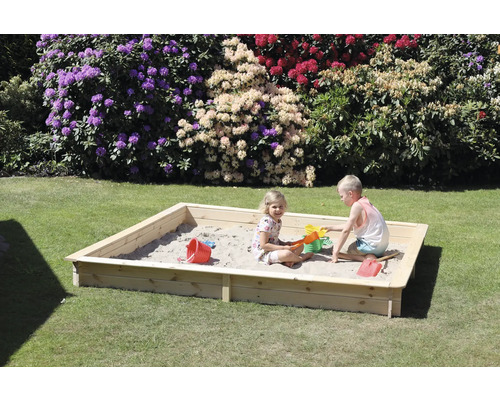 Sandkasten Yanick 225x225x21 cm natur