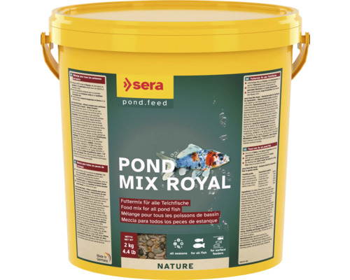 Teichfischfutter sera Pond Mix Royal 10 L (2 kg) Mix aus Flocken, Granulat und Gammarus Teichfischfutter sera Pond Mix Royal 10 L (2 kg) Mix aus Flocken, Granulat und Gammarus