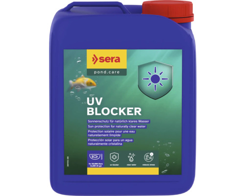Teichpflegemittel sera Pond UV Blocker 2,5 L für natürlich klares Wasser, mit Huminsäuren vermindert Trübungen und pflegt die Schleimhäute der Fische