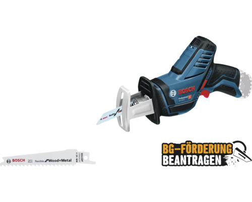 Akku-Säbelsäge Bosch Professional GSA 12V-14 inkl. 1 x Säbelsägeblatt S 522 EF und 1 x Säbelsägeblatt S 511 DF, ohne Akku und Ladegerät Akku-Säbelsäge Bosch Professional GSA 12V-14 inkl. 1 x Säbelsägeblatt S 522 EF und 1 x Säbelsägeblatt S 511 DF, ohne Akku und Ladegerät
