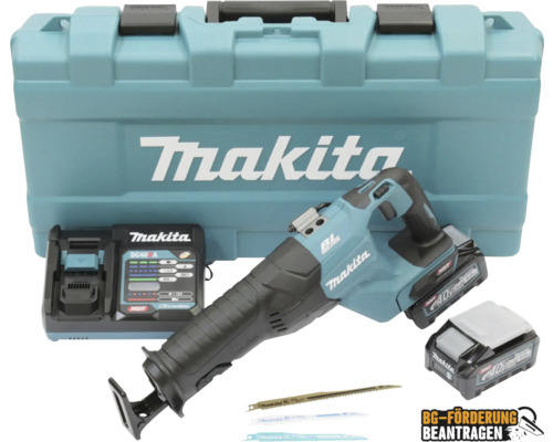 Akku-Säbelsäge Makita XGT ® JR001GM201 40V, inkl. 2 Akkus (4,0 Ah), Ladegerät und Transportkoffer Akku-Säbelsäge Makita XGT ® JR001GM201 40V, inkl. 2 Akkus (4,0 Ah), Ladegerät und Transportkoffer