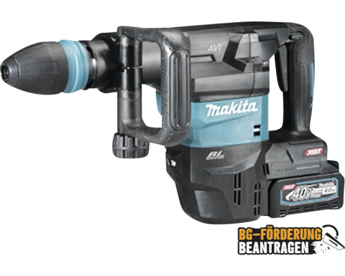 Akku-Stemmhammer Makita 40V HM001GM201 inkl. 2 Akkus (4,0 Ah) und Ladegerät Makita Akku-Bohrhammer mit Zusatzhandgriff und Akku