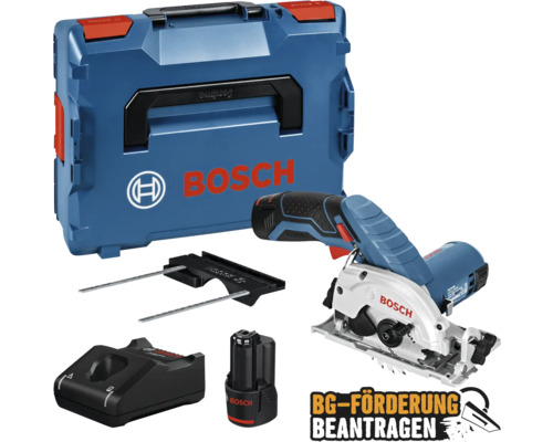 Akku-Kreissäge Bosch Professional GKS 12V-26 inkl. 2x Akku (3.0Ah) und Ladegerät Akkukreissäge mit Zubehör und Aufbewahrungskoffer