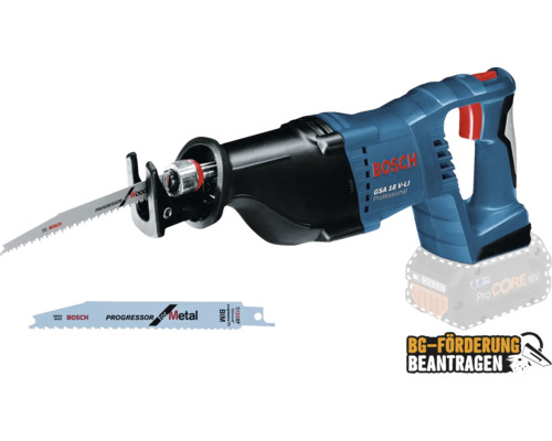 Akku-Säbelsäge Bosch Professional GSA 18V-LI, ohne Akku und Ladegerät inkl. Sägeblätter Akku-Säbelsäge Bosch Professional GSA 18V-LI, ohne Akku und Ladegerät inkl. Sägeblätter