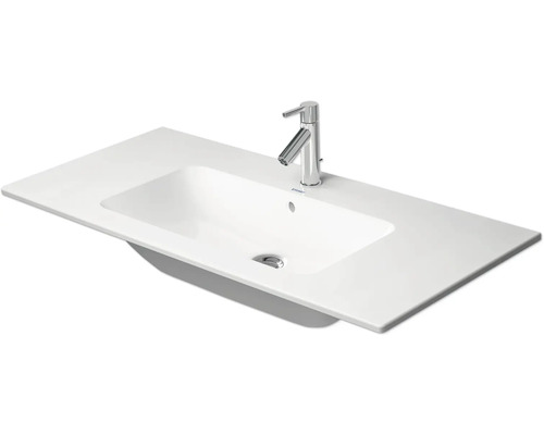 DURAVIT Waschtisch ME by Starck 103 x 49 cm weiß glänzend mit WonderGliss Beschichtung 23361000001 Waschtisch mit Armatur