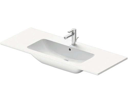 DURAVIT Waschtisch ME by Starck 123 x 49 cm weiß glänzend mit WonderGliss Beschichtung 23361200001 Waschtisch mit Armatur
