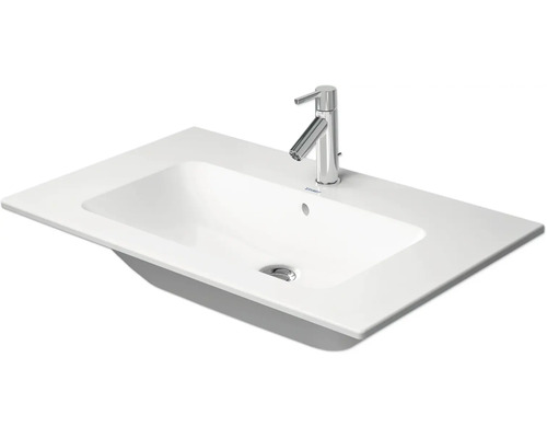 DURAVIT Waschtisch ME by Starck 83 x 49 cm weiß glänzend mit WonderGliss Beschichtung 23368300001 Waschtisch aus Keramik mit Armatur