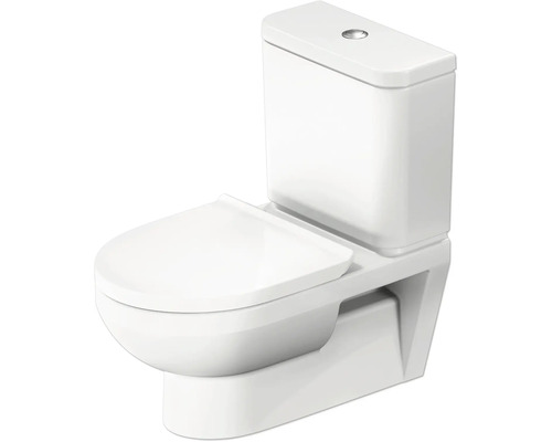 DURAVIT Wand-WC für WC-Kombination Duravit No.1 Tiefspüler mit Spülrand weiß glänzend ohne WC-Sitz und Spülkasten 2512090000 Stand-WC mit Spülkasten