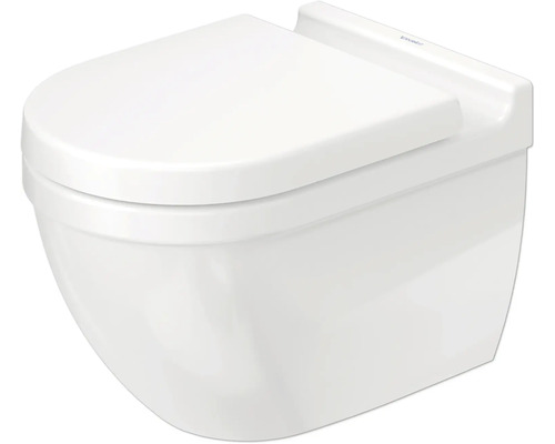 DURAVIT Wand-WC Starck 3 Tiefspüler offener Spülrand weiß glänzend mit WonderGliss Beschichtung ohne WC-Sitz 25270900001 Wandhängendes WC mit geschlossenem Design