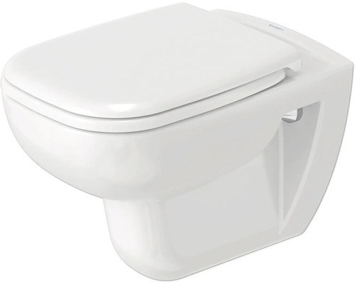 DURAVIT Wand-WC D-Code Tiefspüler offener Spülrand weiß glänzend ohne WC-Sitz 2570090000 Wand-Tiefspül-WC mit geschlossenem Spülrand und WC-Sitz