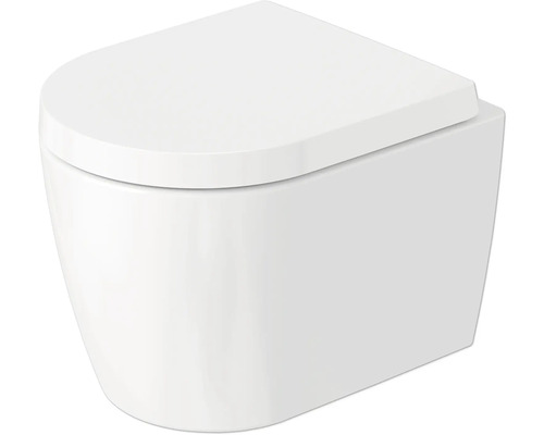 DURAVIT Wand-WC ME by Starck Tiefspüler kurz offener Spülrand weiß matt außen /weiß glänzend innen ohne WC-Sitz 2530092600 Wand-Tiefspülklosett mit WC-Sitz