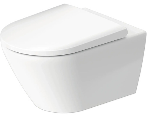 DURAVIT Wand-WC D-Neo Tiefspüler offener Spülrand weiß matt außen /weiß glänzend innen ohne WC-Sitz 2577092600 Wand-WC mit geschlossenem Design und WC-Sitz