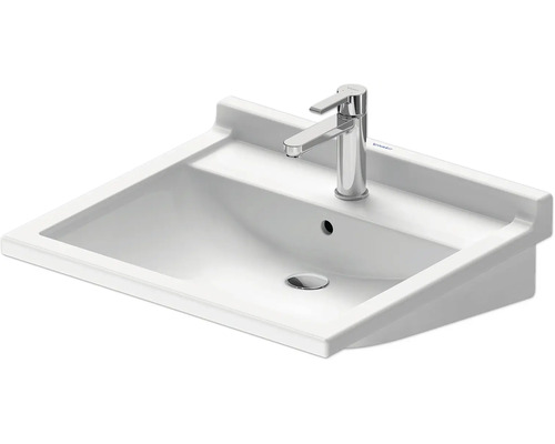 DURAVIT Unterfahrbarer Waschtisch Starck 3 Vital 60 x 54,5 cm weiß glänzend 0309600000 Keramikwaschtisch mit Armatur