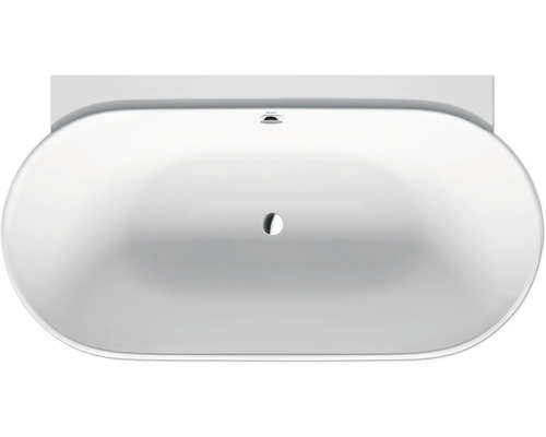 Aufnahme von oben einer ovalen Badewanne