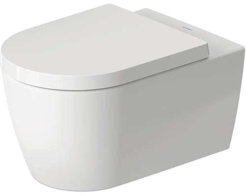 DURAVIT Wand-WC ME by Starck Tiefspüler offener Spülrand weiß matt außen /weiß glänzend innen mit antibakterieller HygieneGlaze Beschichtung und TurboFlush Spültechnik ohne WC-Sitz 2579099000 Wandhängendes Keramik-Tiefspül-WC mit Deckel