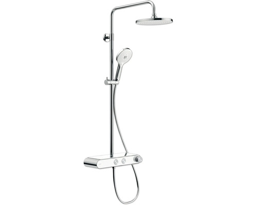 Duschsäule inkl. Thermostat DURAVIT Shelf 1050 MinusFlow chrom glänzend TH4382008005 Duschsystem mit Kopfbrause und Handbrause
