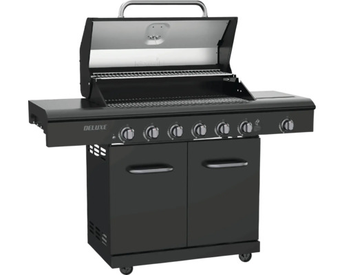 Gasgrill mit sechs Brennern, Grillrost und Unterschrank