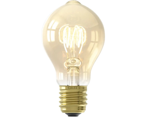 LED Lampe A60 dimmbar E27/3,8W gold 250 lm 2100 K warmweiß Calex Spiral Filament Calex Glühbirne mit E27-Fassung