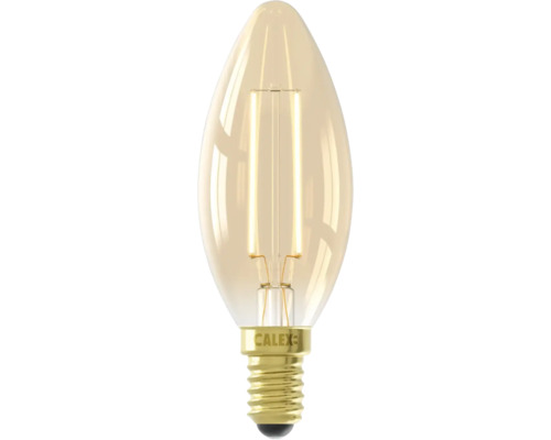 LED Kerzenlampe B35 dimmbar E14/3,5W gold 250 lm 2100 K warmweiß Calex Warm Filament Calex LED Leuchtmittel in Tropfenform