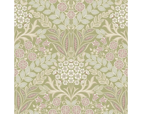 Vliestapete IC2114 Icon Floral grün rosa Tapete mit floralem Muster