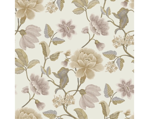 Blumentapete mit Blüten und Blättern