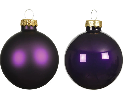 Weihnachtskugeln Lafiora 30er Pack Ø 6 cm Glas lila