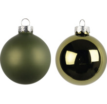 Zwei Christbaumkugeln in matt und glänzend