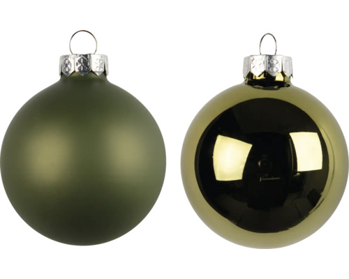 Weihnachtskugeln Lafiora 30er Pack Ø 6 cm Glas grün