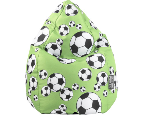 Sitzsack Sitting Point Beanbag Kicker L ca. 120 Liter grün 70x90 cm Sitzsack mit Fußballmuster