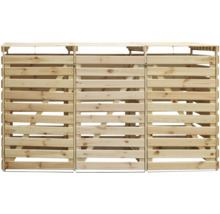Mülltonnenbox promadino Vario V für 3 Tonnen 219 x 92 x 122 cm natur