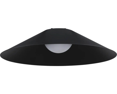 Schwarze Hängelampe mit Kegelform und Leuchtmittel