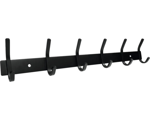 Garderobenleiste mit sechs Haken zur Wandmontage