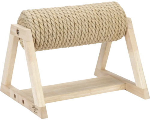 Kratzbaum Karlie Designed By Lotte mit Fuß 36 x 29,5 x 28 cm Katzenkratzrolle aus Holz mit Sisal