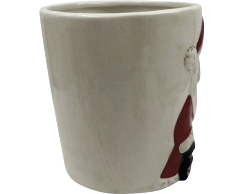 Keramiktopf mit Weihnachtsmannmotiv