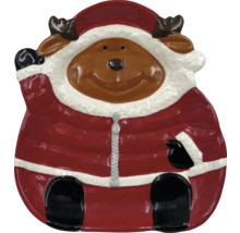 Dekorative Rentierschale in Form eines Weihnachtsmannes