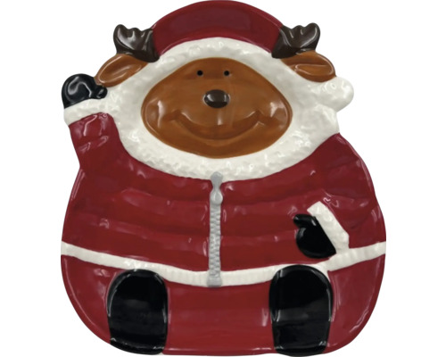 Dekorative Rentierschale in Form eines Weihnachtsmannes