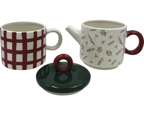 Tee-Set mit Tasse, Teekanne und Deckel