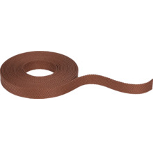Braunes Gurtband aufgerollt