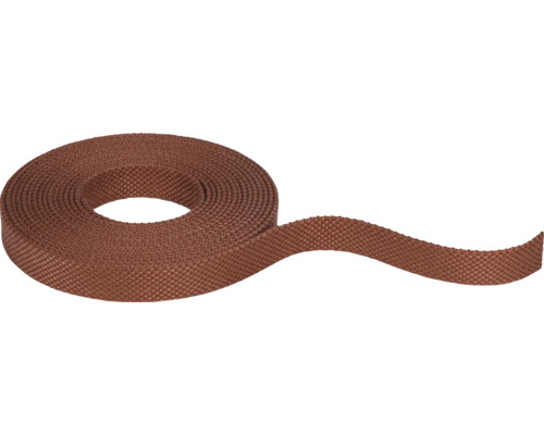 Braunes Gurtband aufgerollt