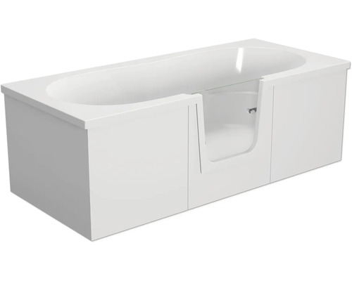 Badewanne mit Tür mittig Anschlag links SCHULTE Q2 75 x 170 cm alpinweiß glänzend D80007M-5
