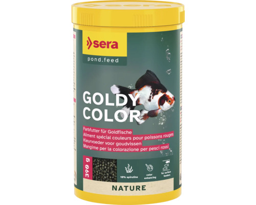 Goldfischfutter sera Goldy Color 1.000 ml (390 g), Flockenfutter, Teichfischfutter, Farbfutter