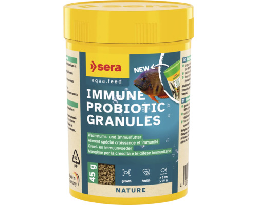 Fischfutter sera Immune Probiotic Granules 100 ml (45 g), Granulatfutter, Wachstumsfutter Fischfutter sera Immune Probiotic Granules 100 ml (45 g), Granulatfutter, Wachstumsfutter