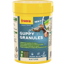 Sera Guppy Granules im 46-Gramm-Behälter, Fischfutter zur Farbverstärkung