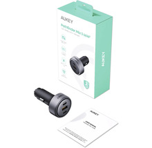 Aukey Pathfinder Mix 3 66W Kfz-Ladegerät mit Verpackung und Bedienungsanleitung