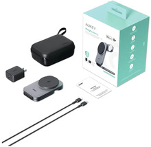 Aukey MagFusion Z Ladestation mit Zubehör und Verpackung