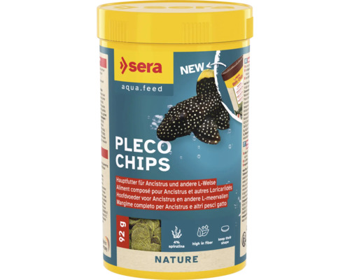 Futtertabletten sera Pleco Chips 250 ml (92 g), Welsfutter Sera Pleco Chips für Ancistrus und andere Welse