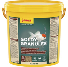 Sera Goldy Granules Fischfutter in gelbem Eimer für größere Goldfische