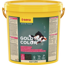 Gelber Eimer Sera Goldy Color Fischfutter für Goldfische