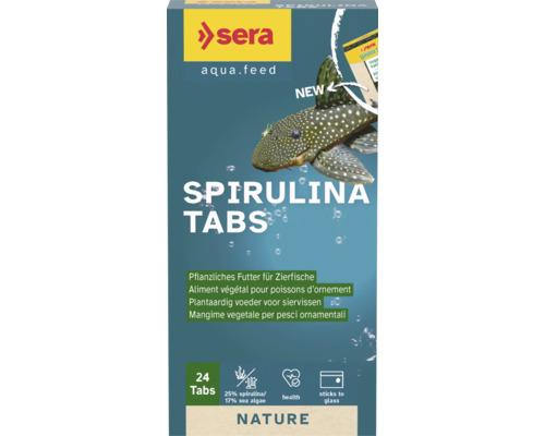 Futtertabletten sera Spirulina Tabs 24 Tabs (16 g), Welsfutter Sera Spirulina Tabs Futter für Zierfische